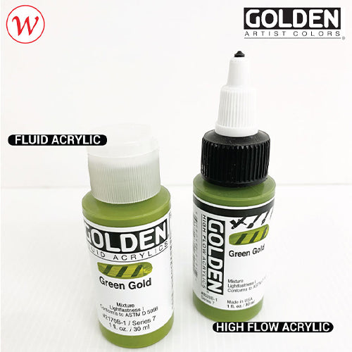 Golden High Flow Acrylic vs Fluid Acrylic