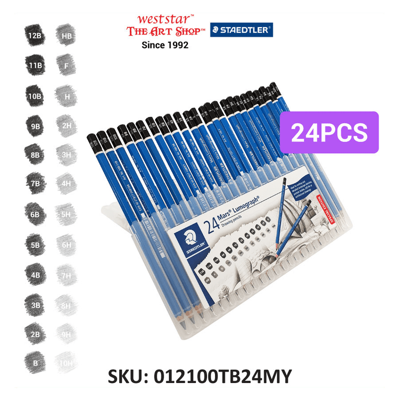 Staedtler Mars Lumograph Pencil Set 24pcs