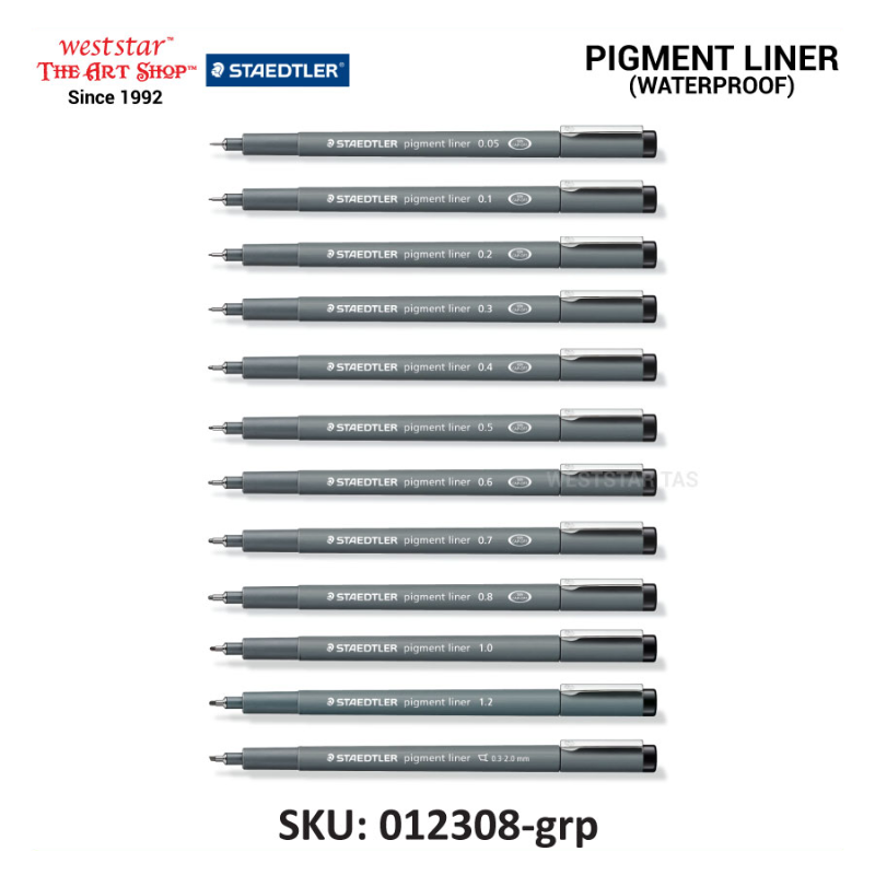 Staedtler Pigment Liner Black Ink, Waterproof Drawing Pen Black Ink