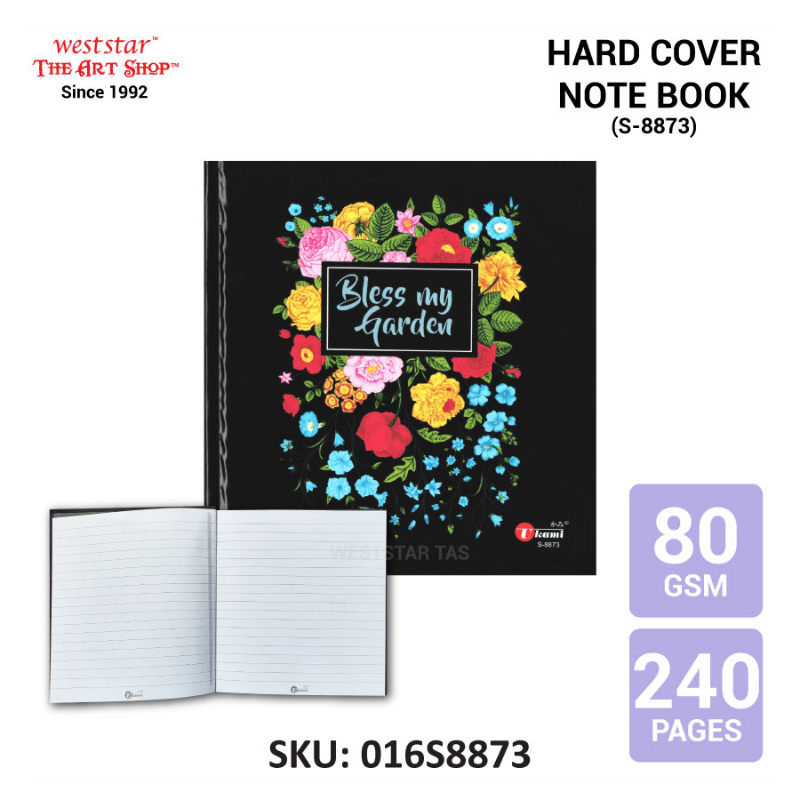 Square Hardcover Note Book, Single Line Note Book (240gsm) 80pages