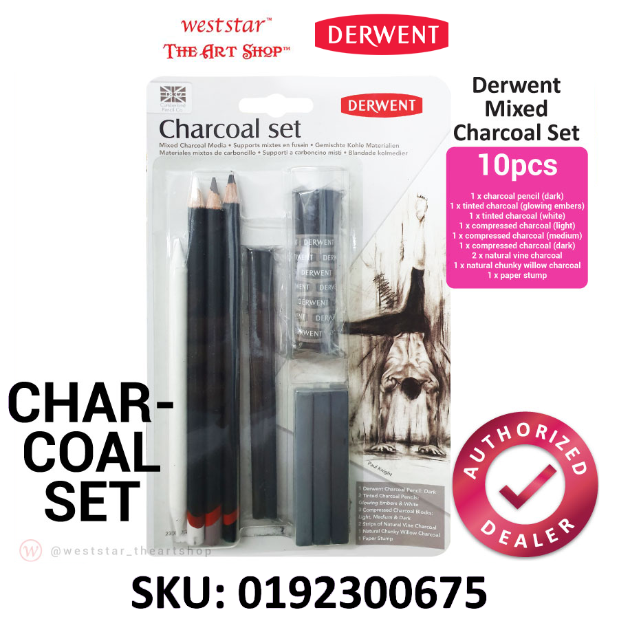 Derwent Mixed Charcoal Set Blister (2300675) - 10pcs