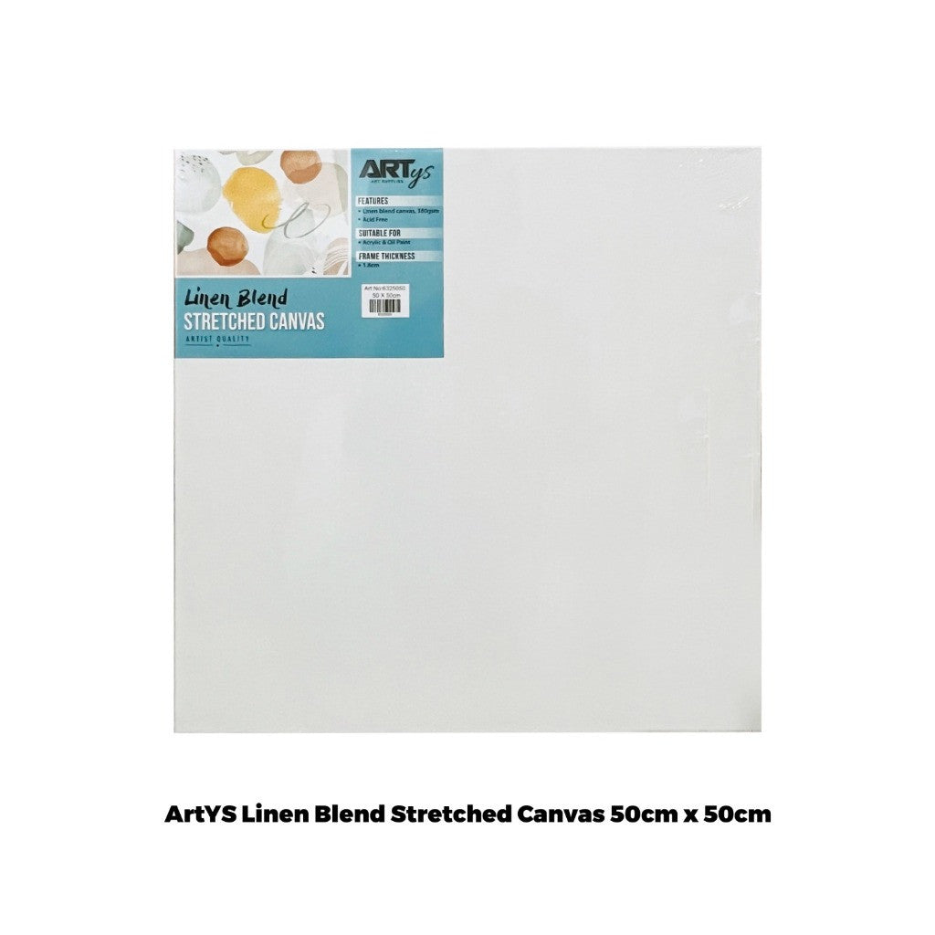 ARTYS Linen Canvas Linen Blend Stretched Canvas Linen Canvas for Acrylic Painting Oil Painting - 380g