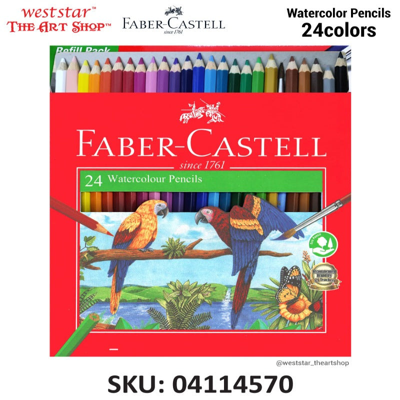 Faber-Castell Watercolour Pencil Refill Pack | 12 / 24colors