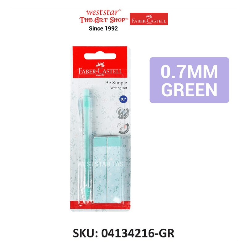 Faber-Castell Be Simple Mechanical Pencil + Eraser Set (0.5mm/0.7mm)