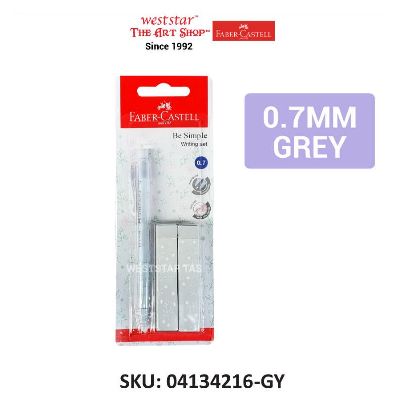 Faber-Castell Be Simple Mechanical Pencil + Eraser Set (0.5mm/0.7mm)