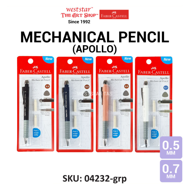 Faber-Castell Apollo Mechanical Pencil (0.5mm/0.7mm) / Colour Send Randomly