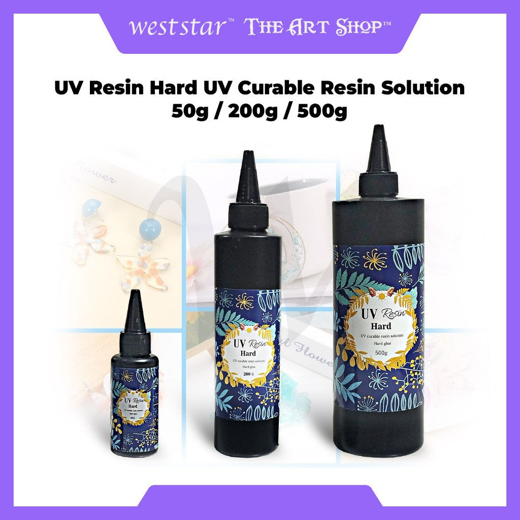 UV Resin Hard UV Curable Resin Solution 50g / 200g / 500g Art & Craft