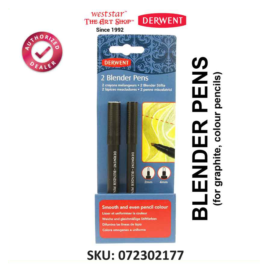 Derwent Blender Pens (for graphite pencils, colour pencils) | 2pcs pack