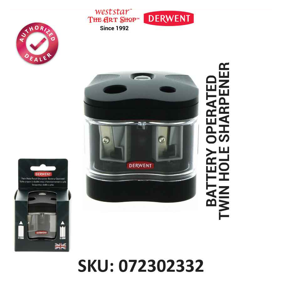 Derwent Twin Hole Sharpener , Battery Operated Sharpener
