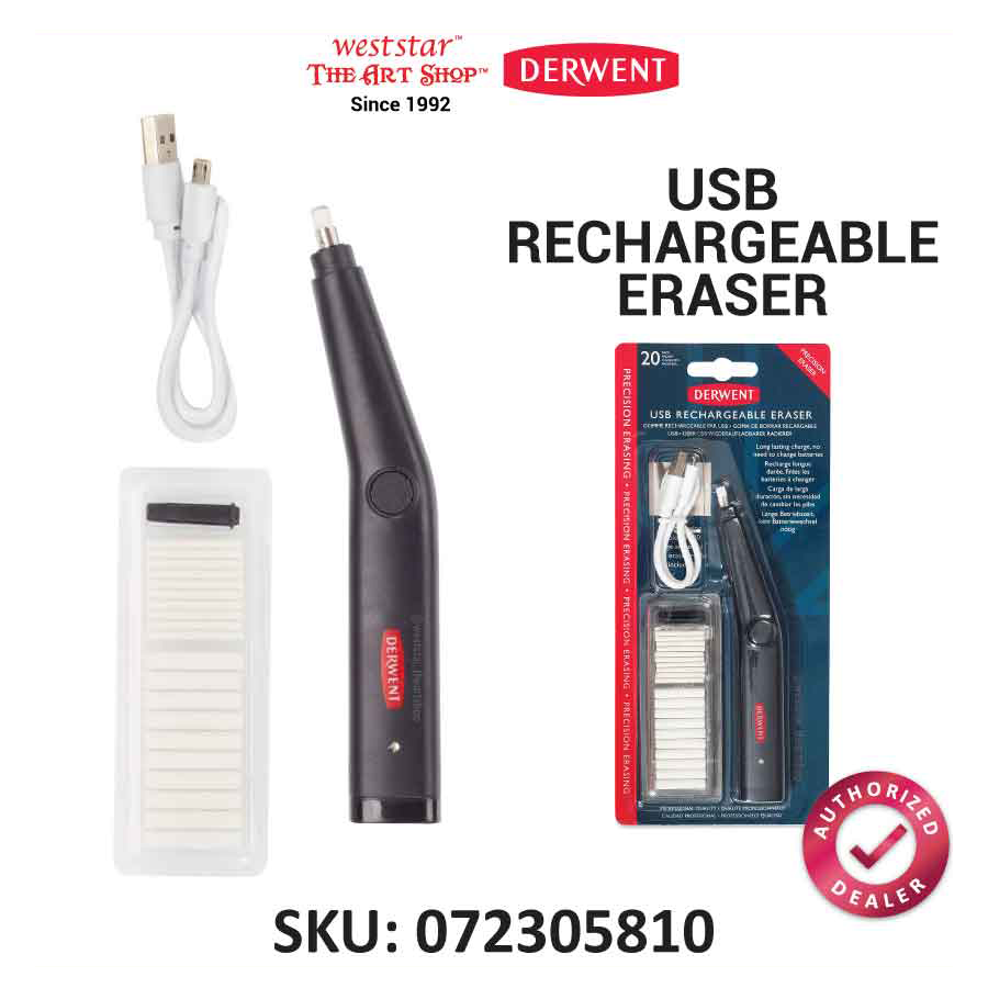 Derwent USB Rechargeable Eraser / Electric Eraser + 20 Refills