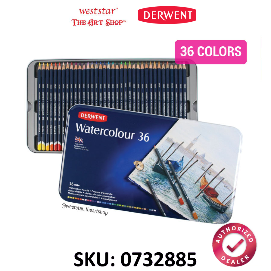 Derwent Watercolor Pencil, Derwent Watercolour Pencil Tin 12, 24 , 36color