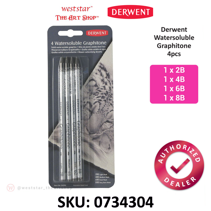 Derwent Watersoluble Graphitone | 4pcs Mix Set