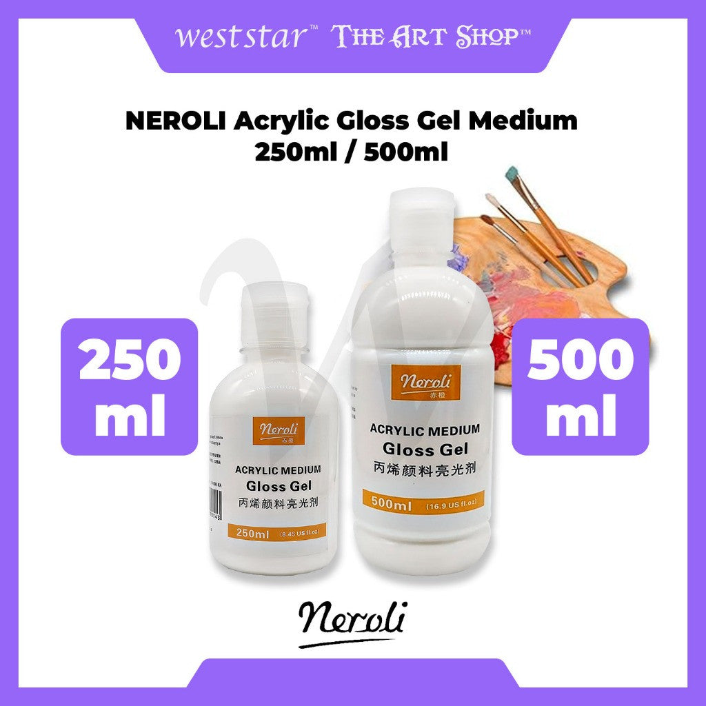 NEROLI Acrylic Gloss Gel Medium 250ml /500ml