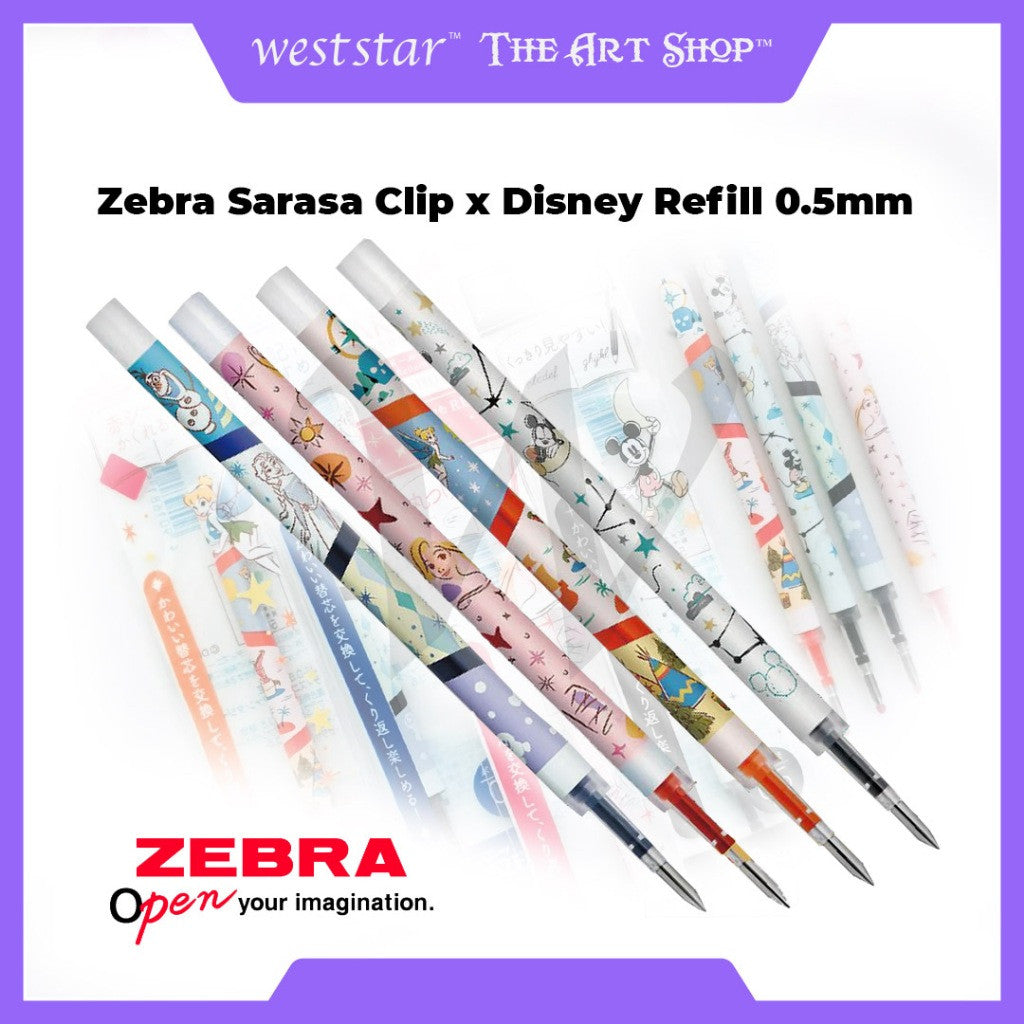 Zebra Sarasa Clip x Disney Refill 0.5mm (Limited Edition)
