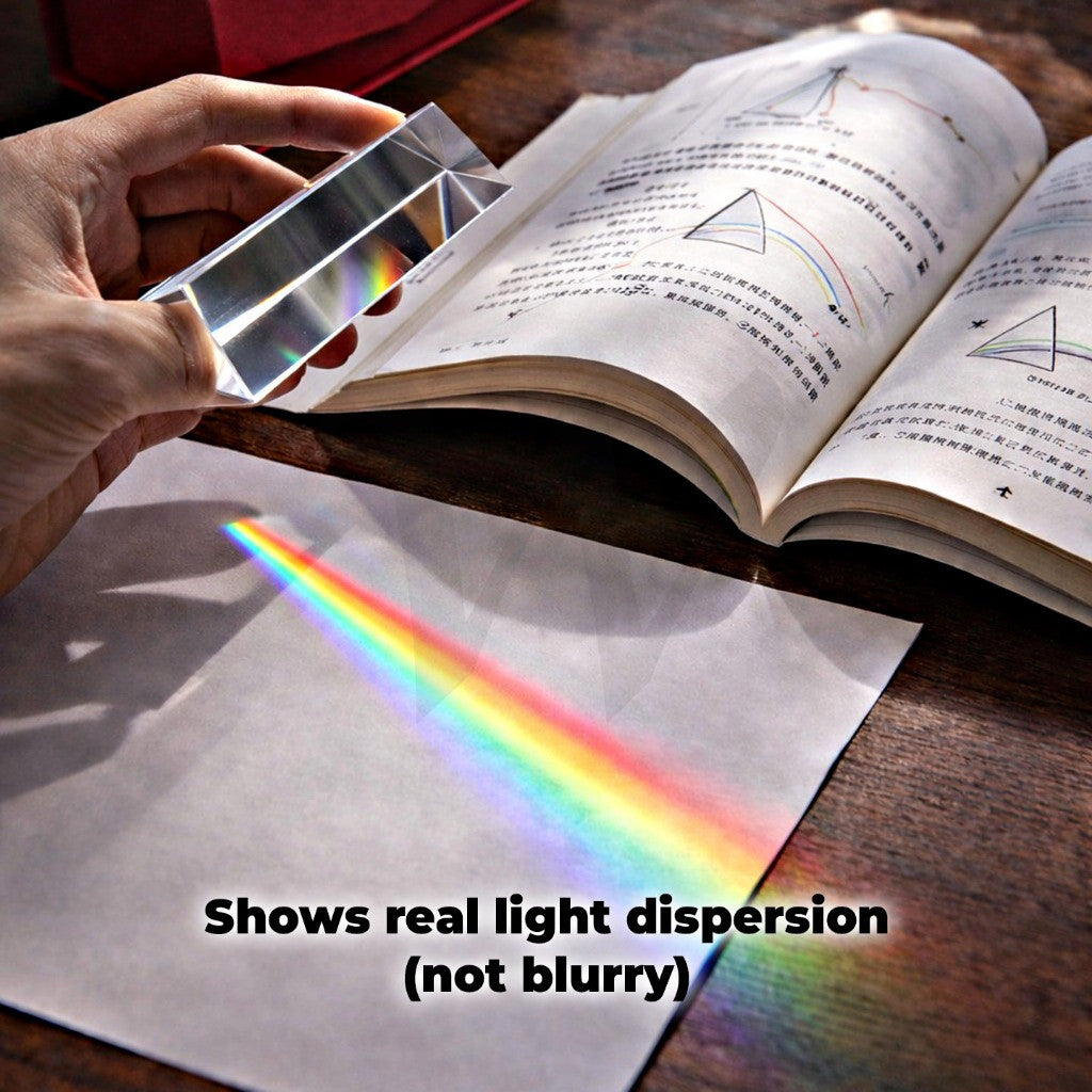 Optical Glass Prism Optical Lens Physics Science Toys - Triangular 3cm*3cm (10cm / 15cm)