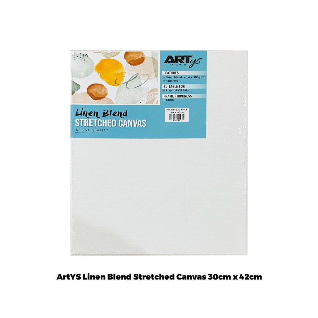 ARTYS Linen Canvas Linen Blend Stretched Canvas Linen Canvas for Acrylic Painting Oil Painting - 380g