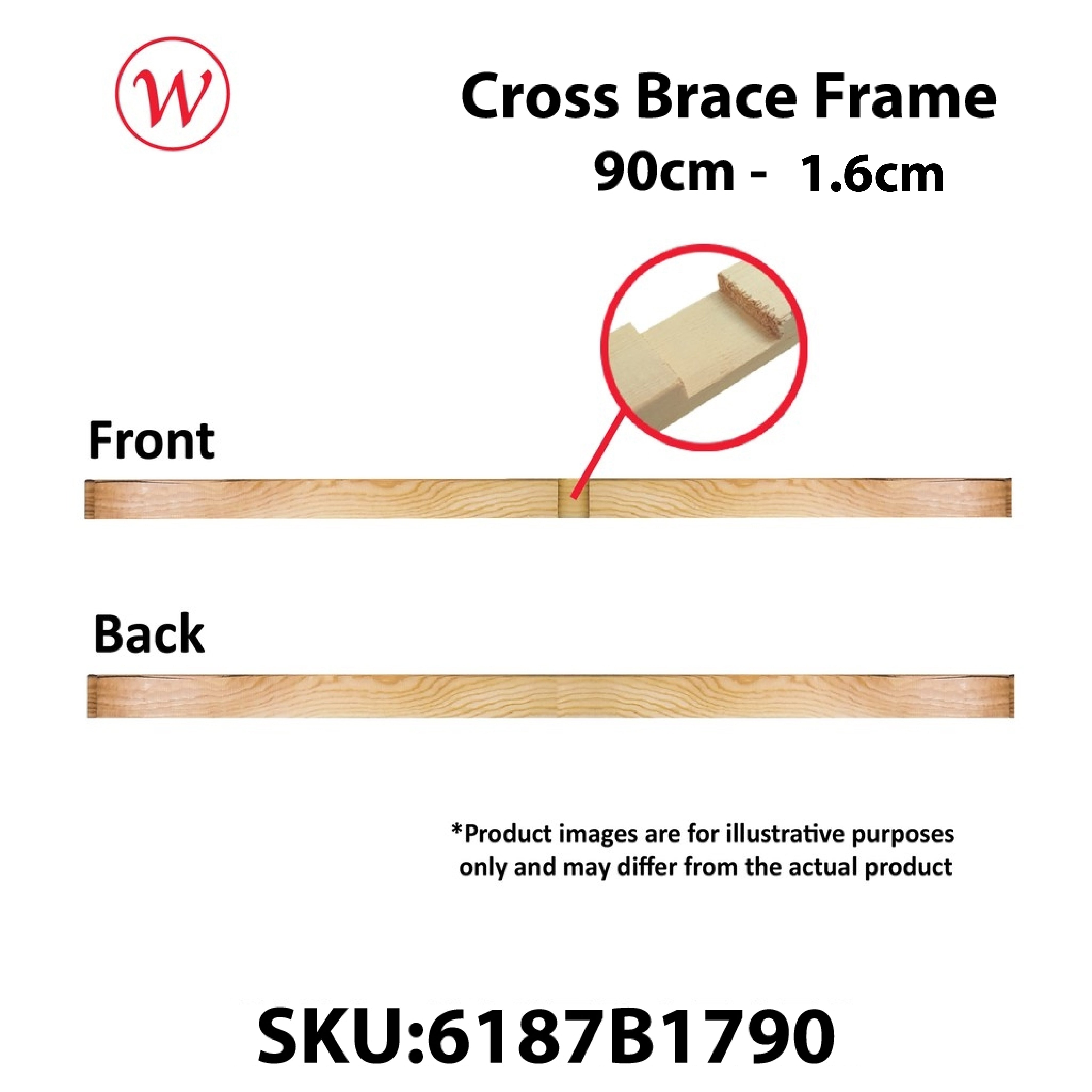 [Weststar TAS] DIY Canvas Wooden Cross Brace Stretcher Strips / Bars /  Bingkai Kayu Custom Size | Thickness: 1.6cm