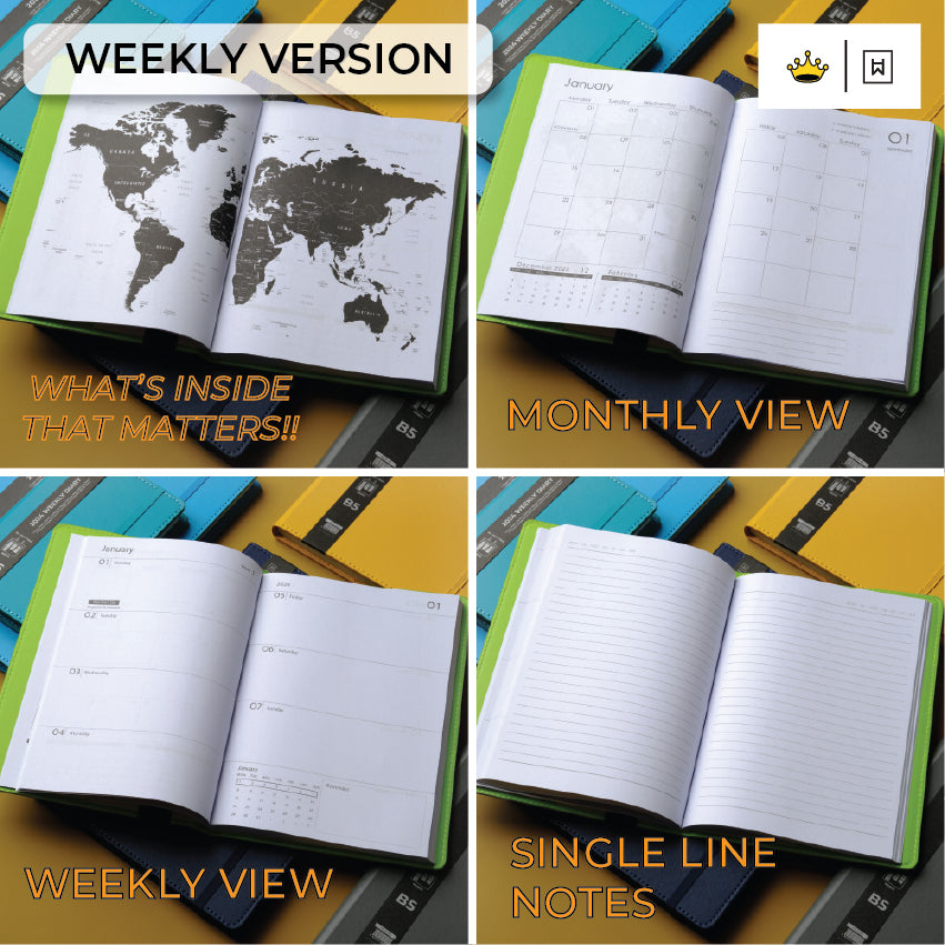 [Weststar TAS] HandWriting B5 MONTHLY PU Diary with Band