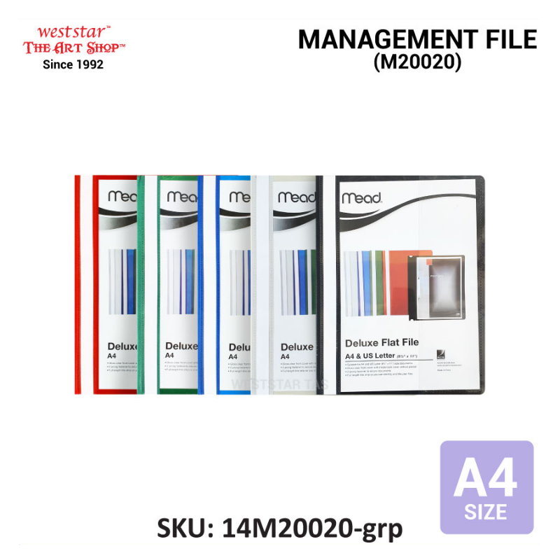 Mead Management FIle, A4 Deluxe Flat File, A4 Management File (M20020)