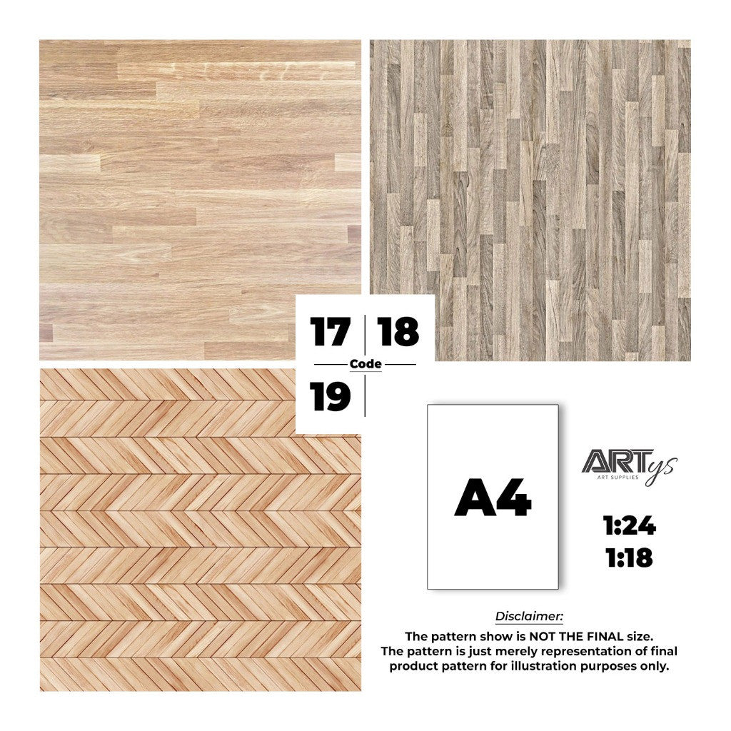 A4 Miniature Diorama Flooring Floor / Wallpaper pattern ( 1:24 / 1:18 ) - Single pc