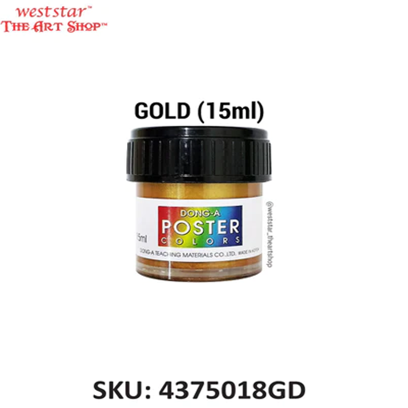 Dong-A Poster Color (15ml) | Gold / Silver