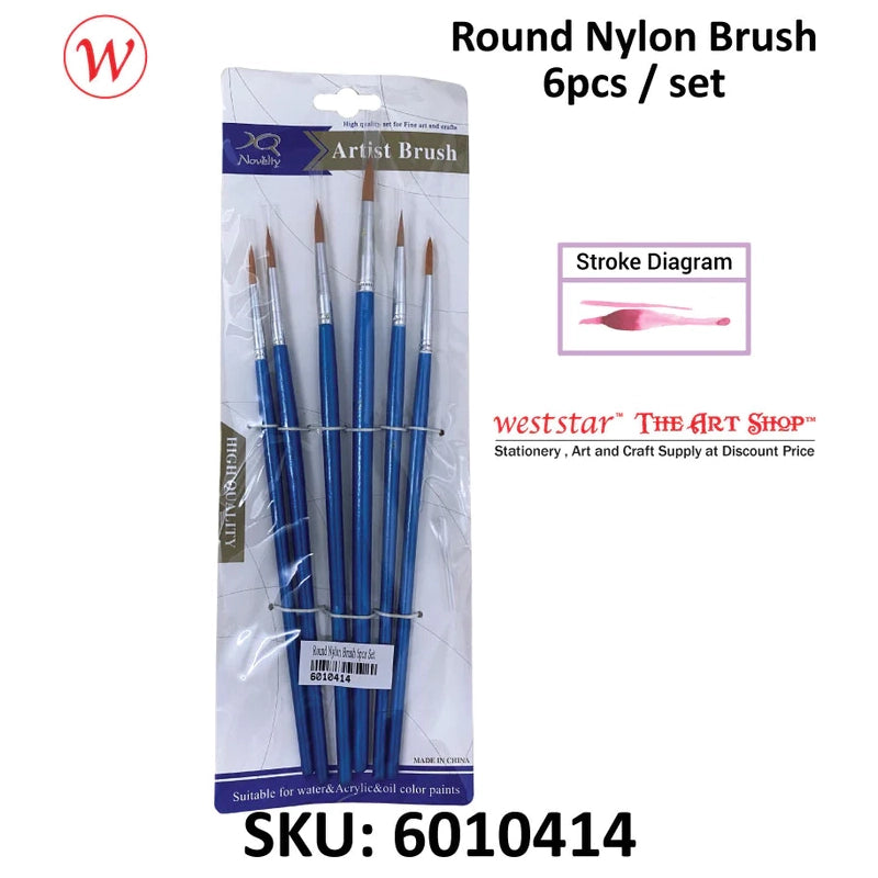Economical Round Nylon Brush | 6pcs set (CLEARANCE)