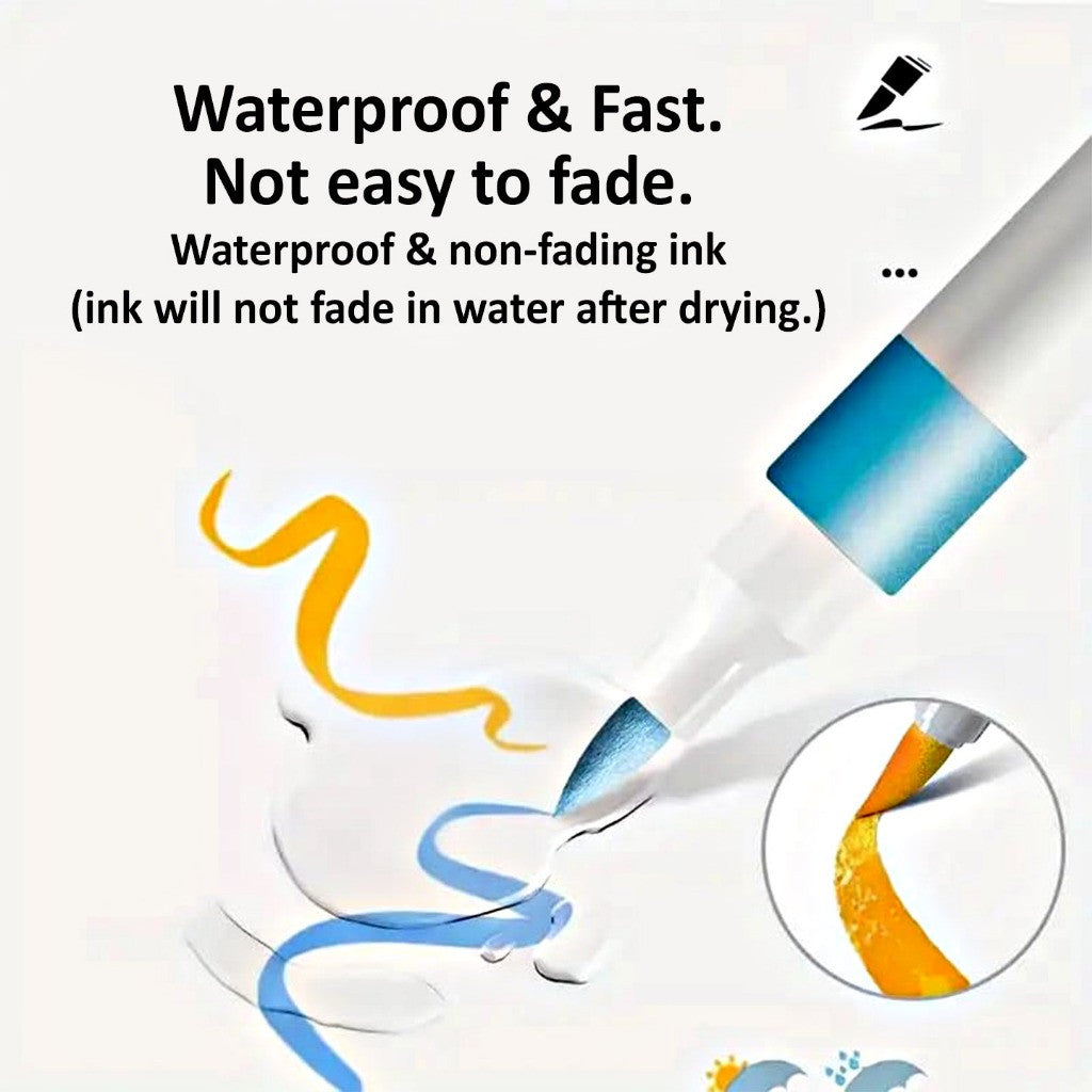 AW-1996 Art Walker Acrylic Marker Set SOFT NIB Acrylic Marker Set | 12/24/36/48/60/80 Colors,Vibrant Smooth Ink