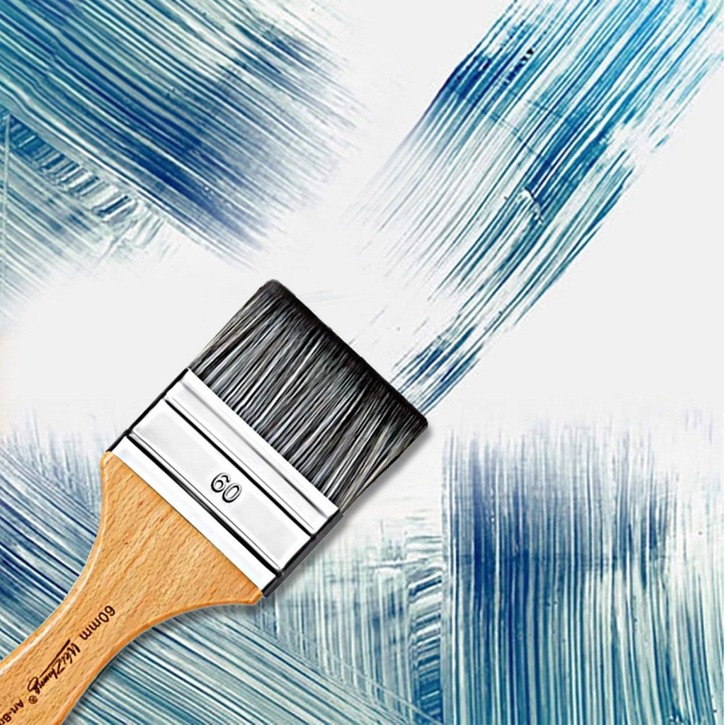 Nylon Studio Flat Board Brush (Beech Wood) 20mm-60mm