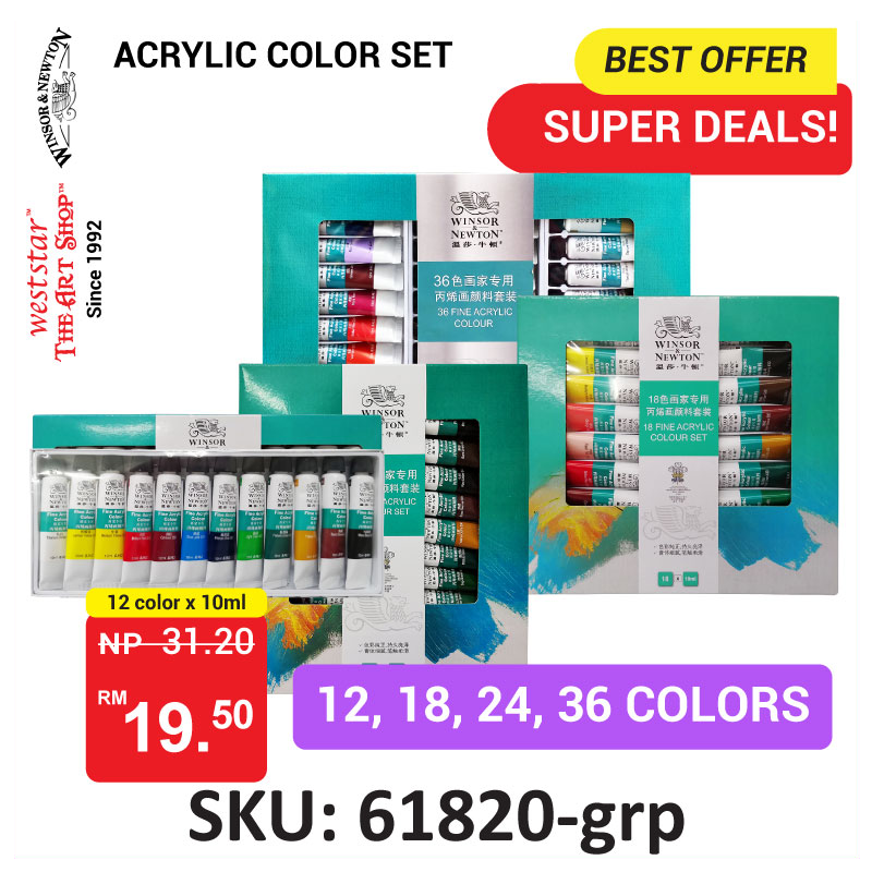 Winsor & Newton Acrylic Colour Set | 10ml