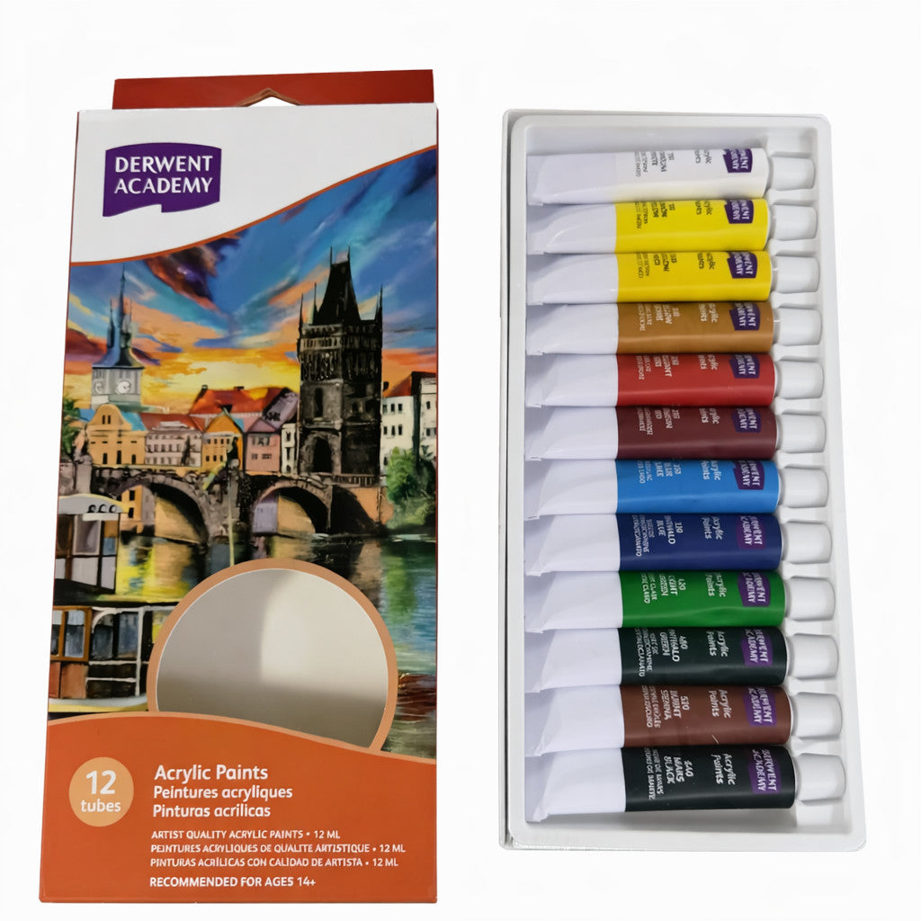 ACRYLIC PAINTING SET Acrylic Paint Set ( Acrylic Set + Brush Set + Canvas Board) WORLD ART DAY PROMOTION