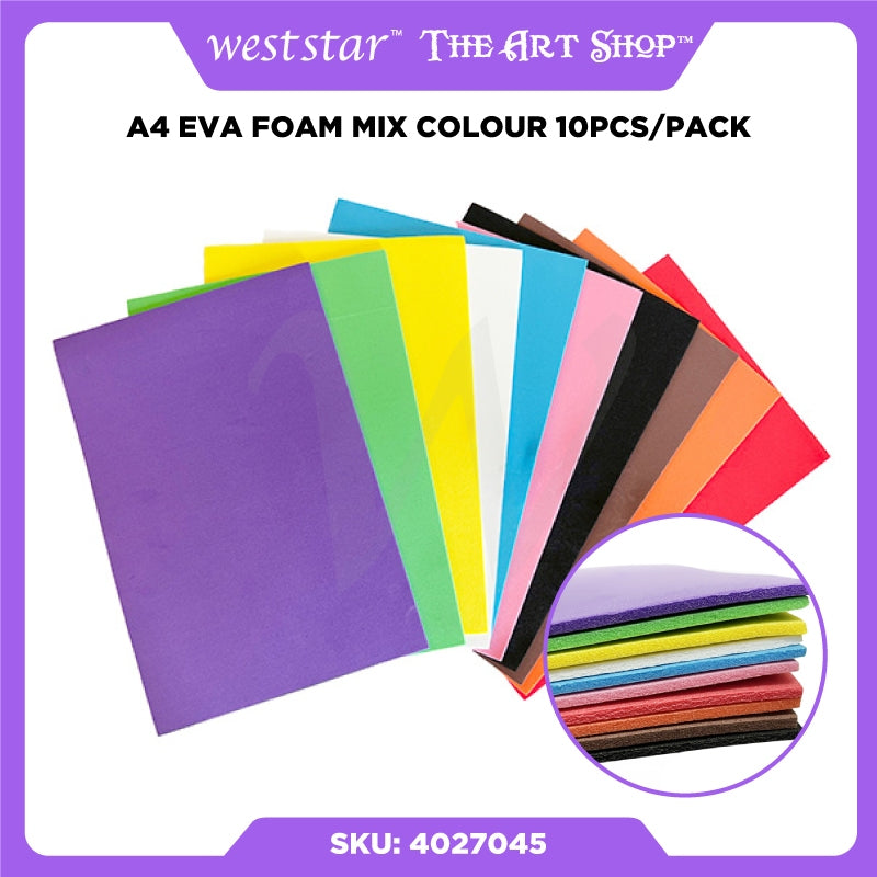 [Weststar] A4 EVA Foam Mix Colour 10pcs/pack