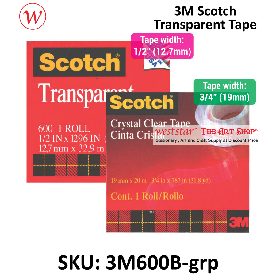 3M Scotch Transparent 600 Tape