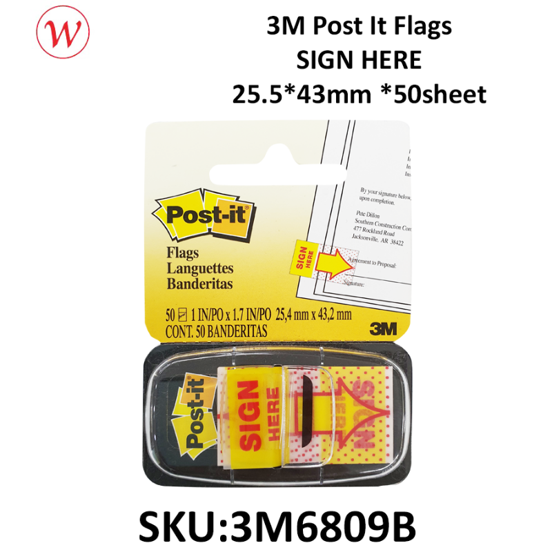 3M Post It Flags SIGN HERE - 25.5*43mm *50sheet