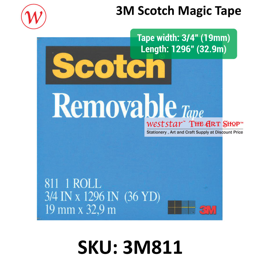 3M Scotch Removable Tape | 19mm * 32.9m