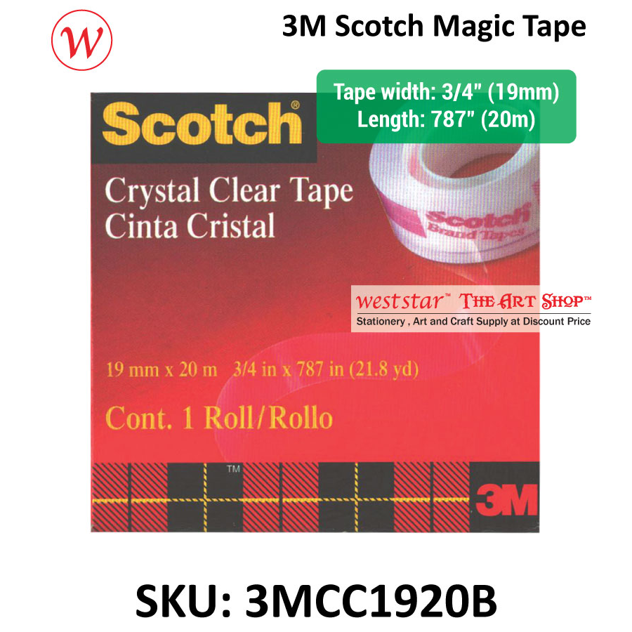 3M Scotch Crystal Clear Tape | 19mm * 20m