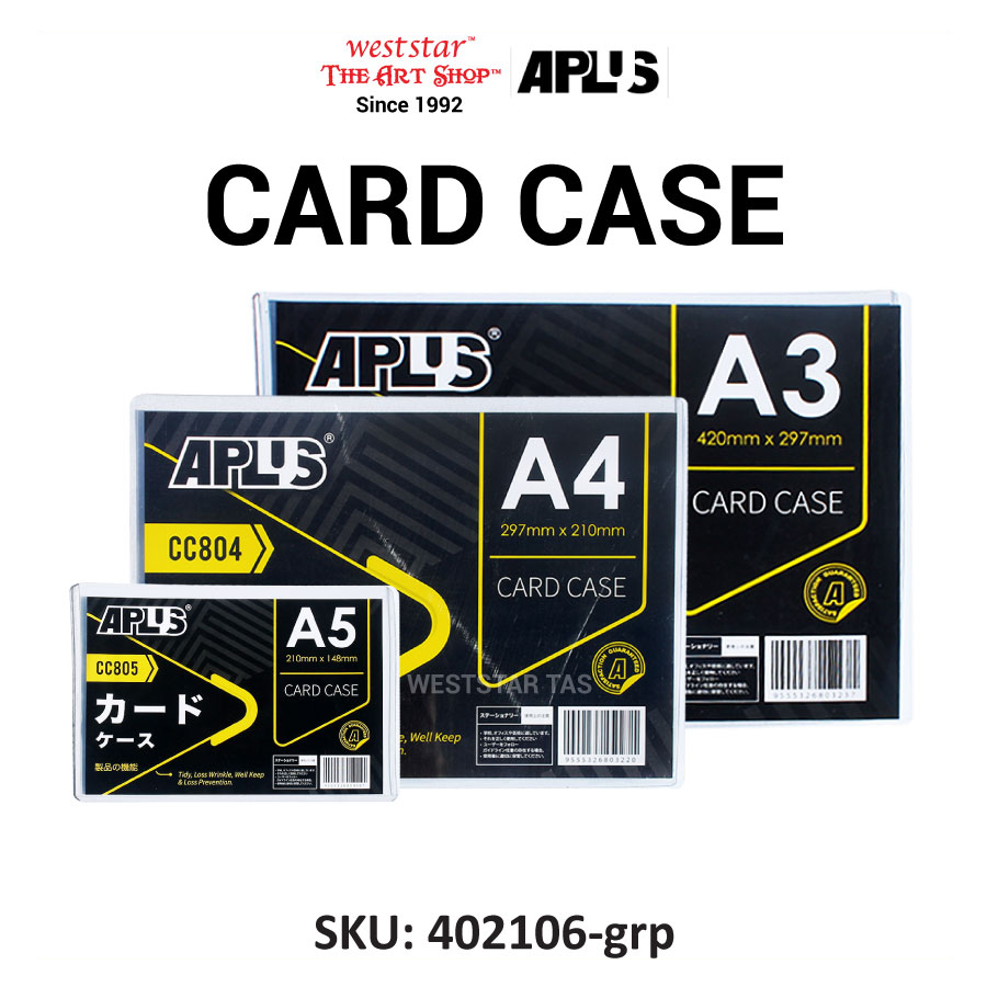 Aplus Thick Plastic Card Case / Holder | A5 , A4 , A3