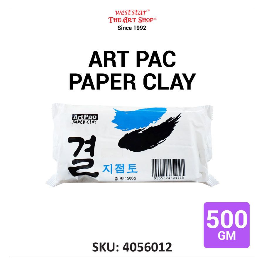 Mungyo Sculpt Dry Modeling Air Dry Clay/Paper Clay 500G - (White