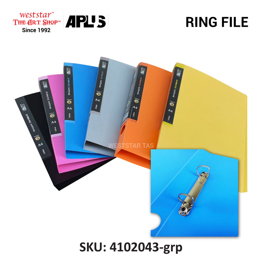 Aplus A4 2D Ring File, PP Cover 2D Ring File