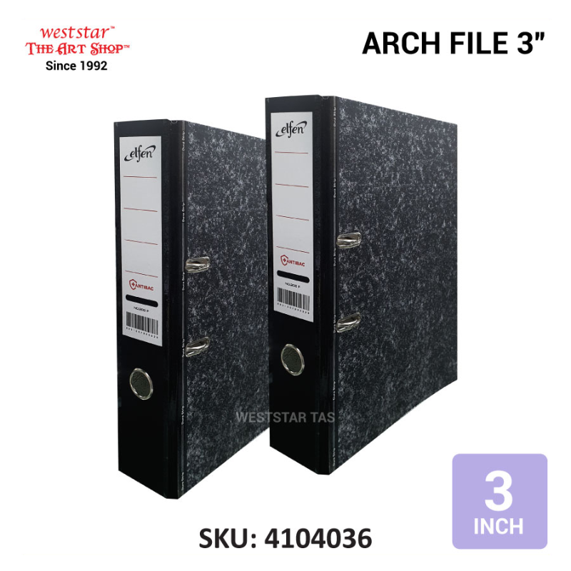 Elfen 3" Lever Arch File, 3" Arch File, 3inch Arch File (202F)