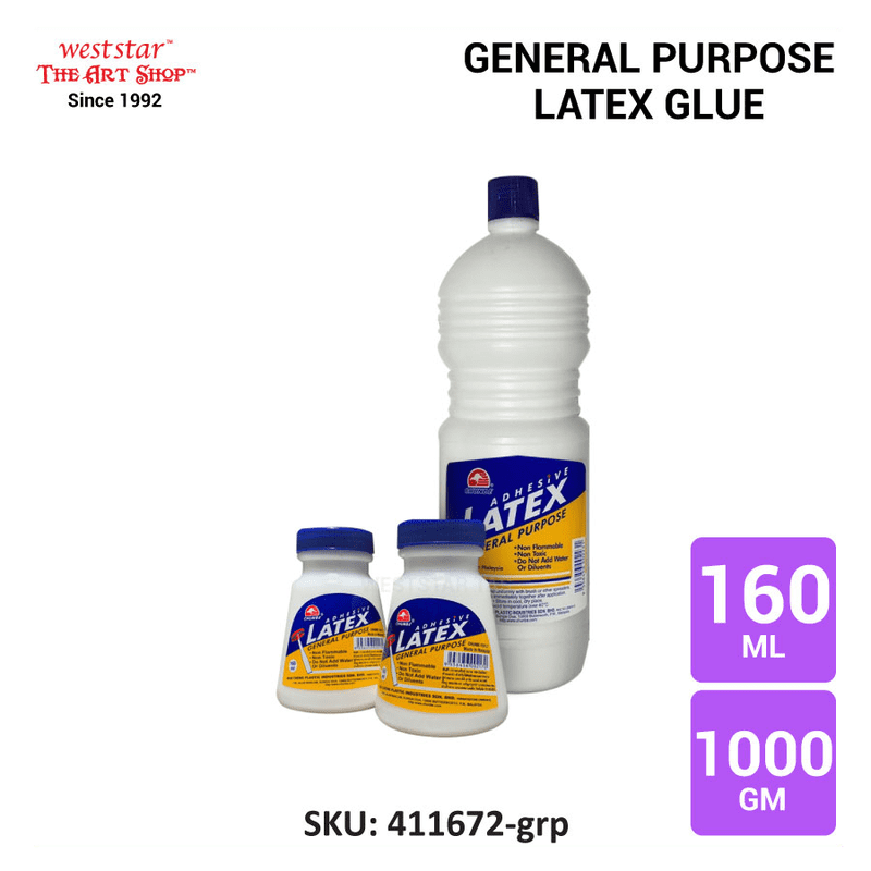 Chunbe Latex Glue Chunbe Latex White Glue Chunbe White Glue (1125LT / 1126LT) General Purpose 160ml / 1000gm