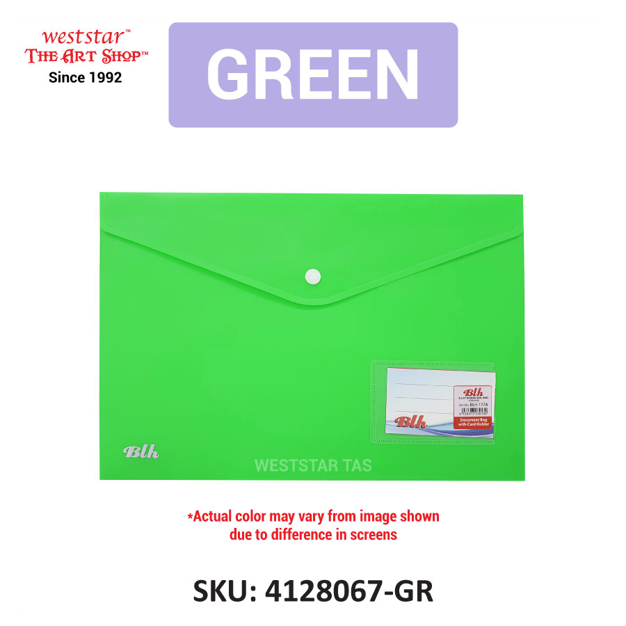 A4 Pocket Button File , Document Folder, Document Wallet (BLH-117A)