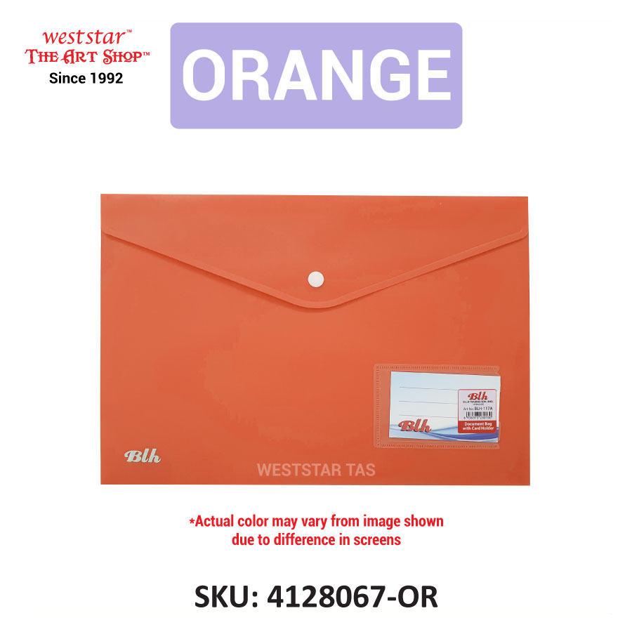 A4 Pocket Button File , Document Folder, Document Wallet (BLH-117A)