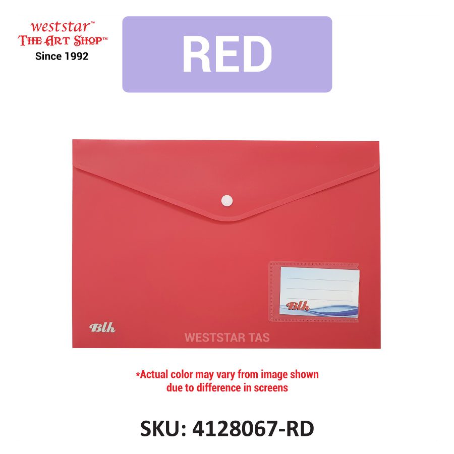 A4 Pocket Button File , Document Folder, Document Wallet (BLH-117A)