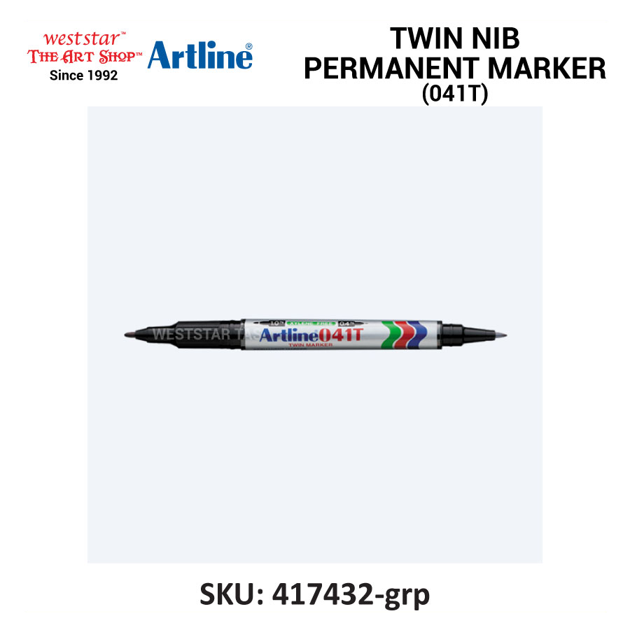 Artline Twin Nib Marker, Artline Permanent Marker (041T)