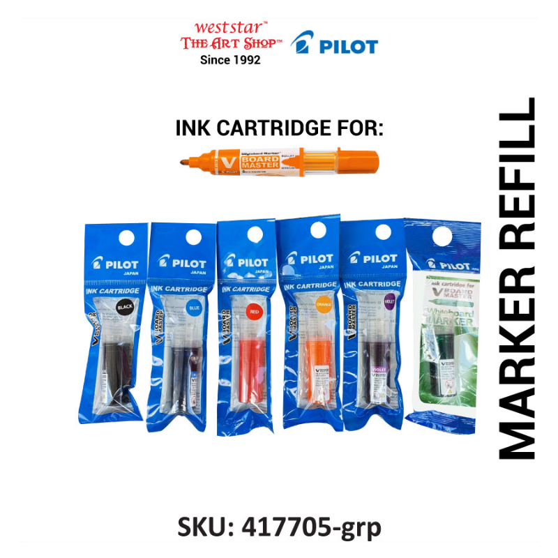 Pilot VBoardMaster Cartridge Ink, Refill for whiteboard marker