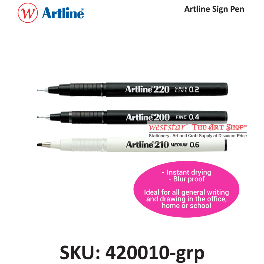 Artline Sign Pen - Black