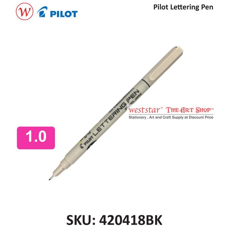 Pilot Lettering Pen for Calligraphy (1.0-3.0)  - Black