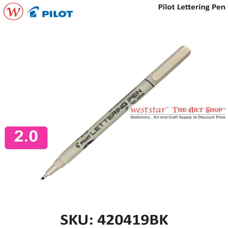 Pilot Lettering Pen for Calligraphy (1.0-3.0) - Black