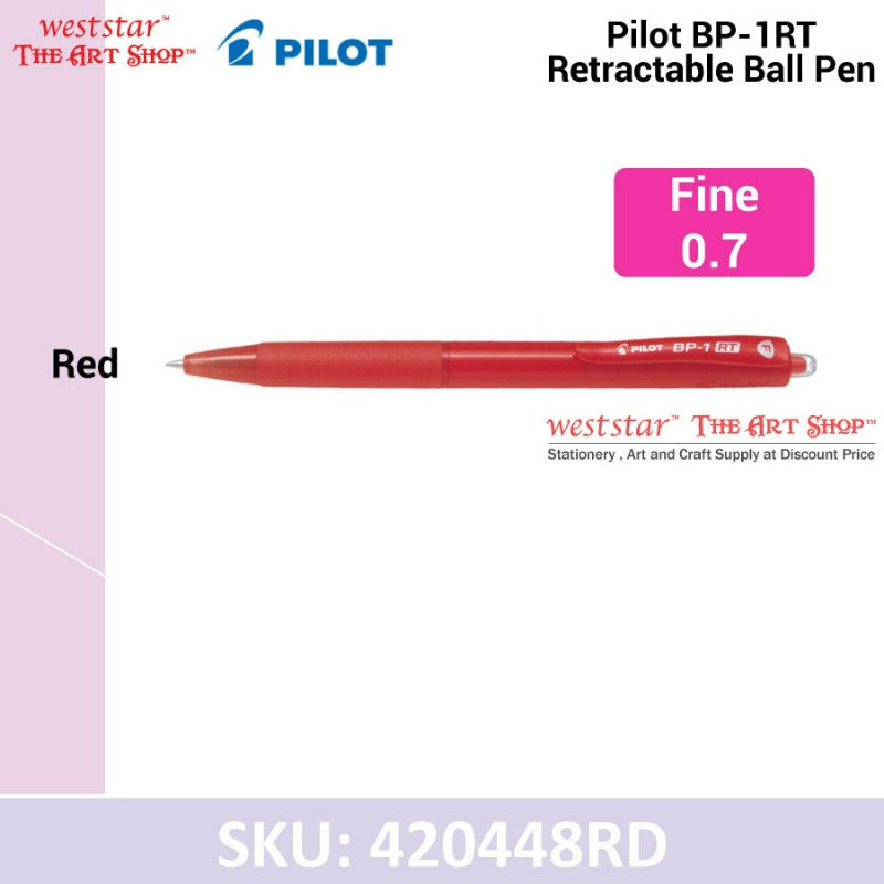 Pilot Ball Pen, Retractable Ball Pen - Fine / Medium (BP-1)