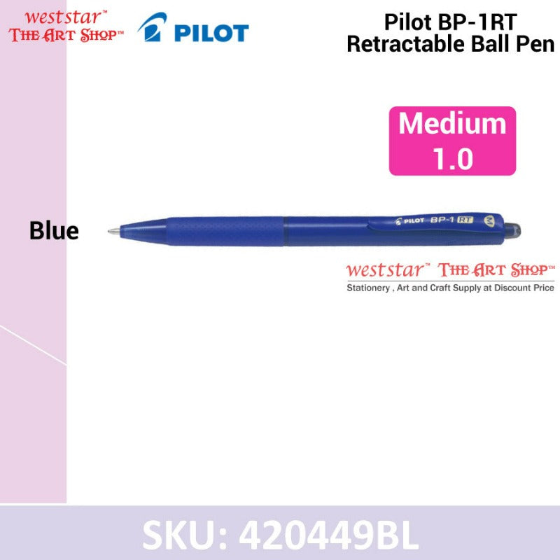 Pilot Ball Pen, Retractable Ball Pen - Fine / Medium (BP-1)